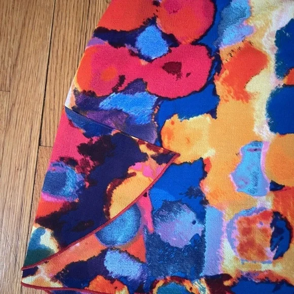 Ali Miles Women’s Colorful Abstract Button-Up Shirt 1X - Picture 3 of 5